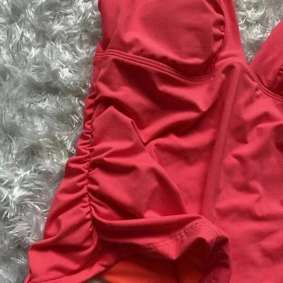 Athleta Halter Swimming Tank Top Orange Size S - Picture 6 of 12